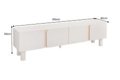 TV-Lowboard COSMO 180cm kaschmir beige Eiche Soft Close Stauraum