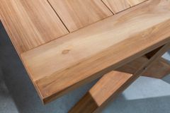 Wetterfester Gartentisch EMPIRE TEAK 160cm natur Teakholz Massivholz Outdoor-Esstisch