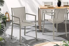 In- und Outdoor Stuhl STUDIO ITALIA greige stapelbar wetterfest Gartenstuhl