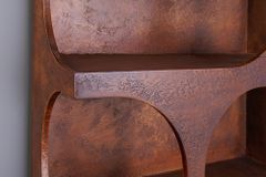 Abstraktes Regal ART AMBIENTE 180cm kupfer Beton Edelrost-Look Standregal