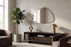 Moderner Wandspiegel NOEMI 85cm gold variabel aufhängbar