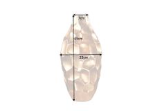 Elegante Vase ORGANIC ORIENT 45cm gold Hammerschlag Design