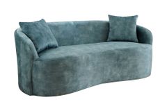 Extravagantes Sofa ELEMENTAL 180cm petrol Samt 2-Sitzer Couch mit Federkern