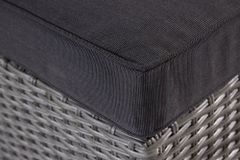 Outdoor Gartenlounge Set XXL MODULAR grau Polyrattan Sitzgruppe wetterfest inkl. Kissen