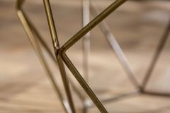 Eleganter Couchtisch DIAMOND 70cm grün messing mit Marmorplatte
