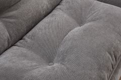 Modernes Schlafsofa COCOONING 190cm grau Chenillestoff 3-Sitzer Couch