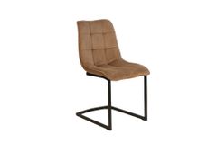 Freischwinger Stuhl MIAMI taupe Cord matt schwarz Metallgestell