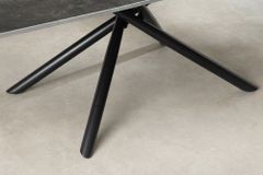 Design Couchtisch OSAKA 110cm anthrazit Keramik schwarz Metall mit Sterngestell