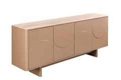 Design Sideboard SAVOY 180cm grau beige greige Travertin Keramik Stauraum 3D-Front