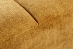 Extravaganter Hocker ELEGANCIA 110cm senfgelb Vogue Velours Samt mit Ziersteppung