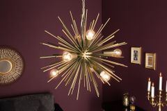 Elegante Hängeleuchte SUNLIGHT 50cm matt gold Hängelampe