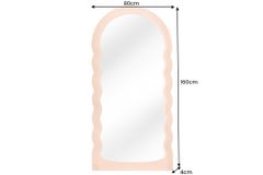 Design Wandspiegel WAVE 160cm apricot Pastell Rundbogen Spiegel