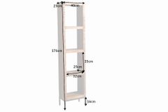 Massives Regal IRON CRAFT 176cm Mangoholz Bücherregal vier Fächer Industrial Design