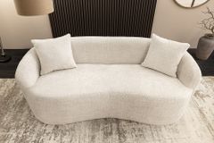 Extravagantes Sofa ELEMENTAL 180cm champagner beige Feinstrick Bouclé 2-Sitzer
