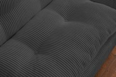 Modernes Schlafsofa COCOONING 190cm grau Cord 3-Sitzer Couch