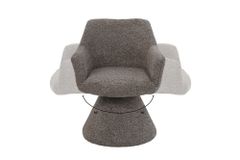 Drehbarer Stuhl AMBIENTO braun Strukturstoff 180° mit Auto-Return Polsterstuhl
