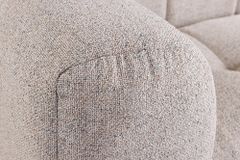 Modernes Ecksofa ZERO GRAVITY 240cm graphit beige Strukturstoff 3-Sitzer Couch