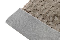 3D Hochflor Teppich DUNE 230x160cm taupe Hoch-Tief-Effekt