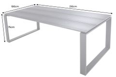 Moderner Gartentisch FLOATING 210cm anthrazit Aluminium In- und Outdoor Esstisch