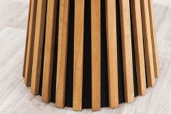 Runder Couchtisch VALHALLA WOOD 50cm natur Eichenholz Säulenfuß