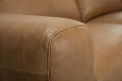 Echtleder Sofa BIG GEORGE 205cm cognac Taschenfederkern 2-Sitzer Couch