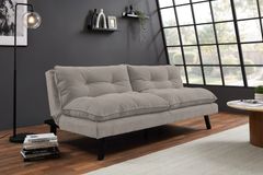 Modernes Schlafsofa COCOONING 190cm beige Chenillestoff 3-Sitzer Couch