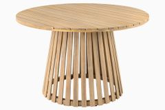 Runder Gartentisch KOPENHAGEN 120cm natur Akazie Massivholz In- und Outdoor wetterfest