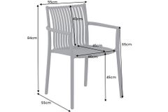 In- und Outdoor Stuhl STUDIO ITALIA salbei stapelbar wetterfest Gartenstuhl