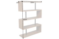 Design Regal SNAKE 165cm Eichenoptik Bücherregal mit fünf Böden