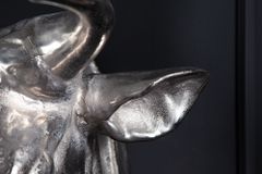 Extravagante Stierkopf Wanddekoration TORERO 65cm silber Deko Schädel
