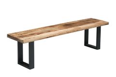 Design Sitzbank IRON CRAFT 170cm Mangoholz Eisen Industrial Design