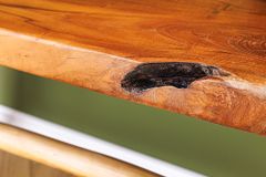 Massive Bank ROOT 100cm braun natur Teakholz Baumstamm Holzstrebe