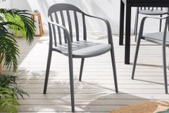 In- und Outdoor Gartenstuhl STUDIO ITALIA anthrazit stapelbar wetterfest