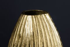 Handgefertigte Deko-Vase ELEGANCE 35cm gold antik Metall Hammerschlag Design
