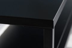 Moderner Couchtisch DURA STEEL 100cm schwarz Metall mit Ablagefach