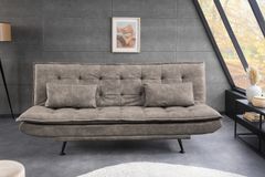 Modernes Schlafsofa JAZZ 190cm antik taupe Microfaser 3-Sitzer Couch