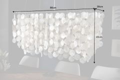 Design Hängelampe SHELL REFLECTIONS 80cm Muschellampe Perlmutt