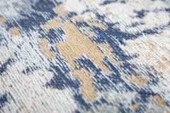 Design Teppich ABSTRAKT XXL 350x240m grau blau Baumwolle