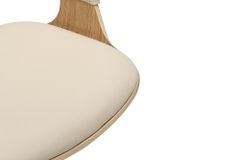 Höhenverstellbarer Barhocker MANHATTAN natur Eiche creme beige Kunstleder drehbar