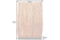 Handgefertigte Stehlampe NATURAL PARAVENT 180cm Longan-Holz Raumtrenner