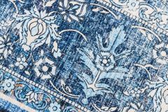 Vintage Teppich HERITAGE 230x160cm blau beige rot Flachgewebe Muster