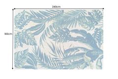 In- und Outdoor Teppich TROPICAL 240x160cm grün pink Blatt florales Design wetterfest