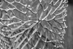 Filigranes Beistelltisch 2er Set ABSTRACT LEAF 45cm silber Handarbeit