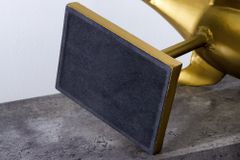Maritime Skulptur HAI 68cm gold handmade Metall Design Haifisch