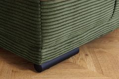 Moderner Hocker ELEGANCIA 110cm grün Cord mit Ziersteppung