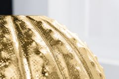 Design Deko Vase ABSTRACT 30cm gold Handarbeit Hammerschlag