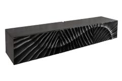 Massives TV-Board SCORPION 160cm schwarz Mangoholz hängend Lowboard
