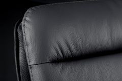 Drehbarer Design Barhocker BIG GEORGE schwarz anthrazit Echtleder höhenverstellbar mit Armlehnen