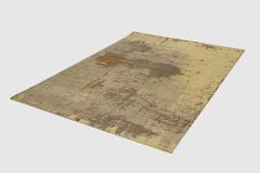 Vintage Baumwoll-Teppich MODERN ART 240x160cm sand braun Used Look