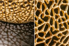 Filigraner Design Couchtisch ABSTRACT LEAF 80cm gold Handarbeit